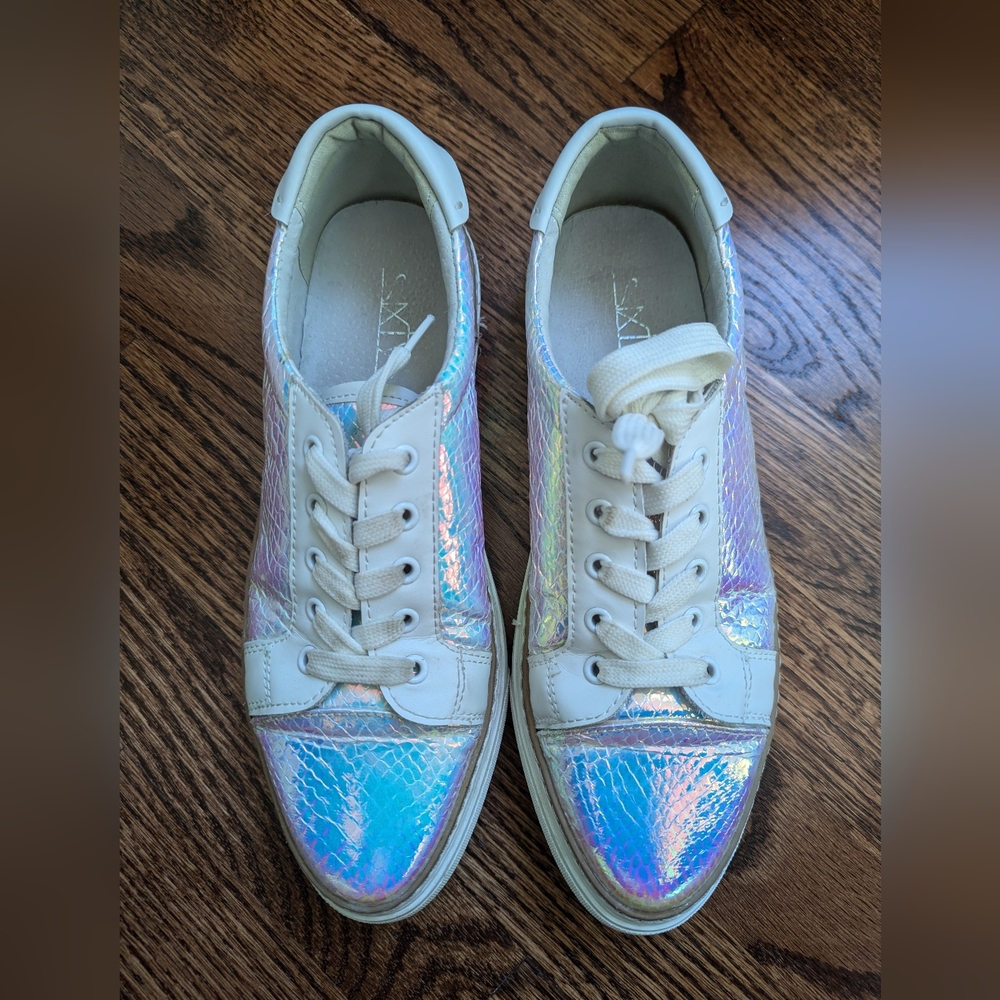 Sixtyseven x Anthropologie Holographic Sneakers Size 8 EUC